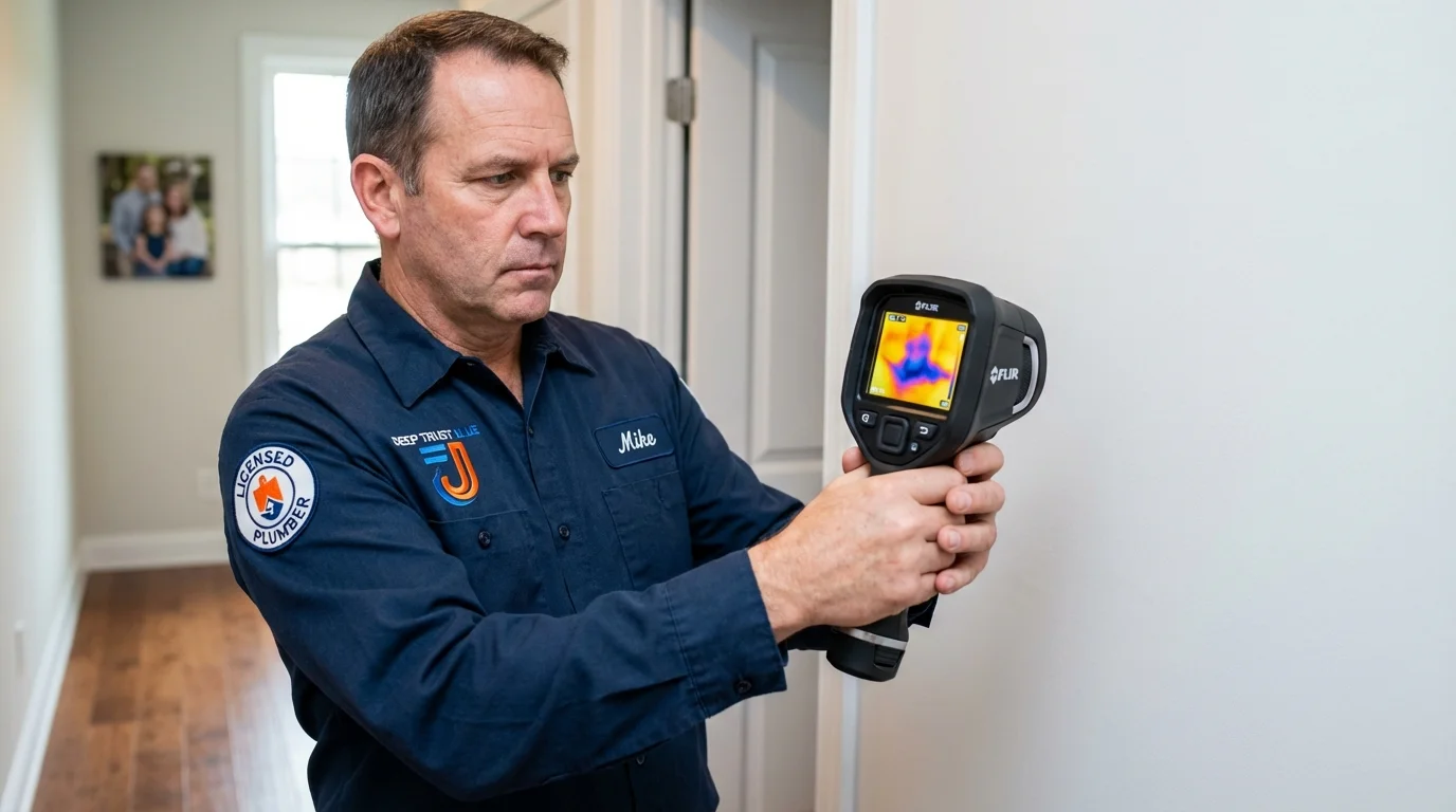 Thermal imaging leak detection by Johns Plumbing LLC in Del Mar